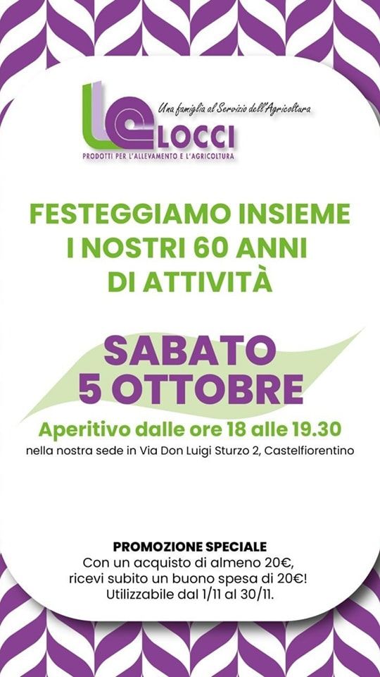 festa per il 60° della nostra attività